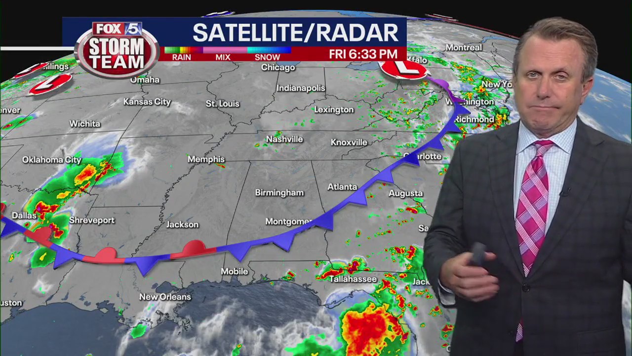 Friday evening forecast