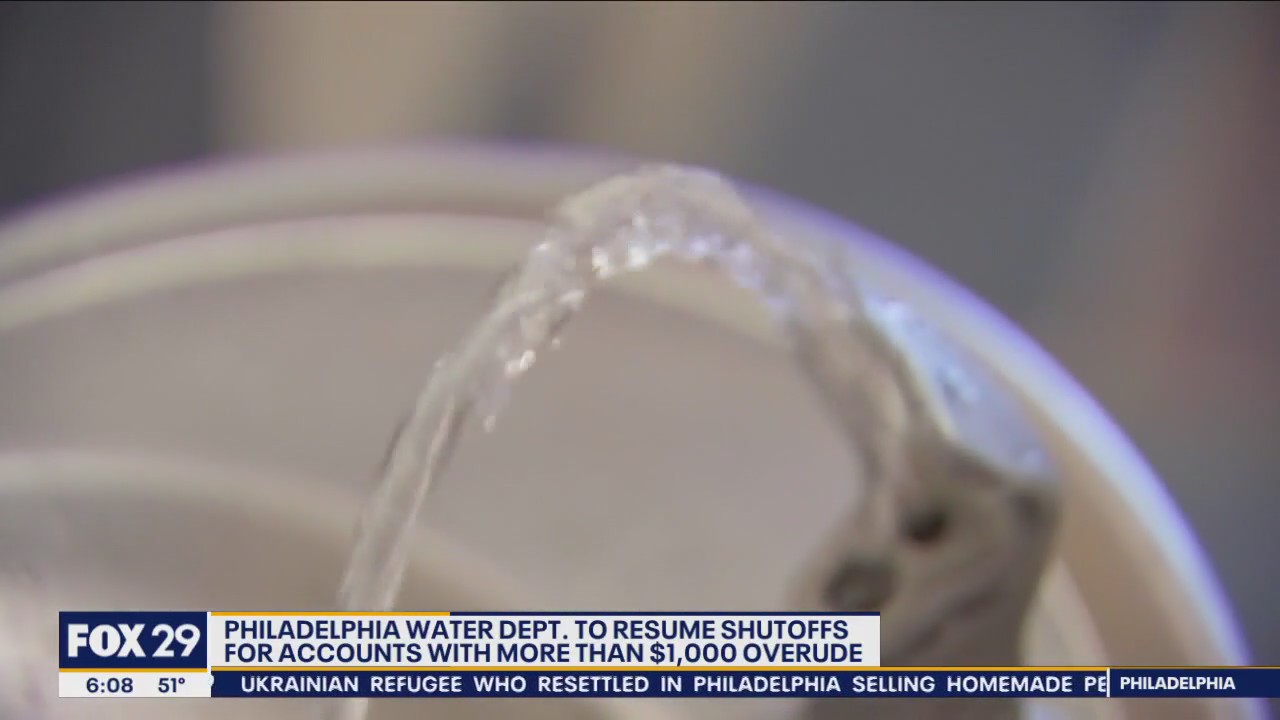 Philadelphia water department to resume shutoffs for overdue accounts