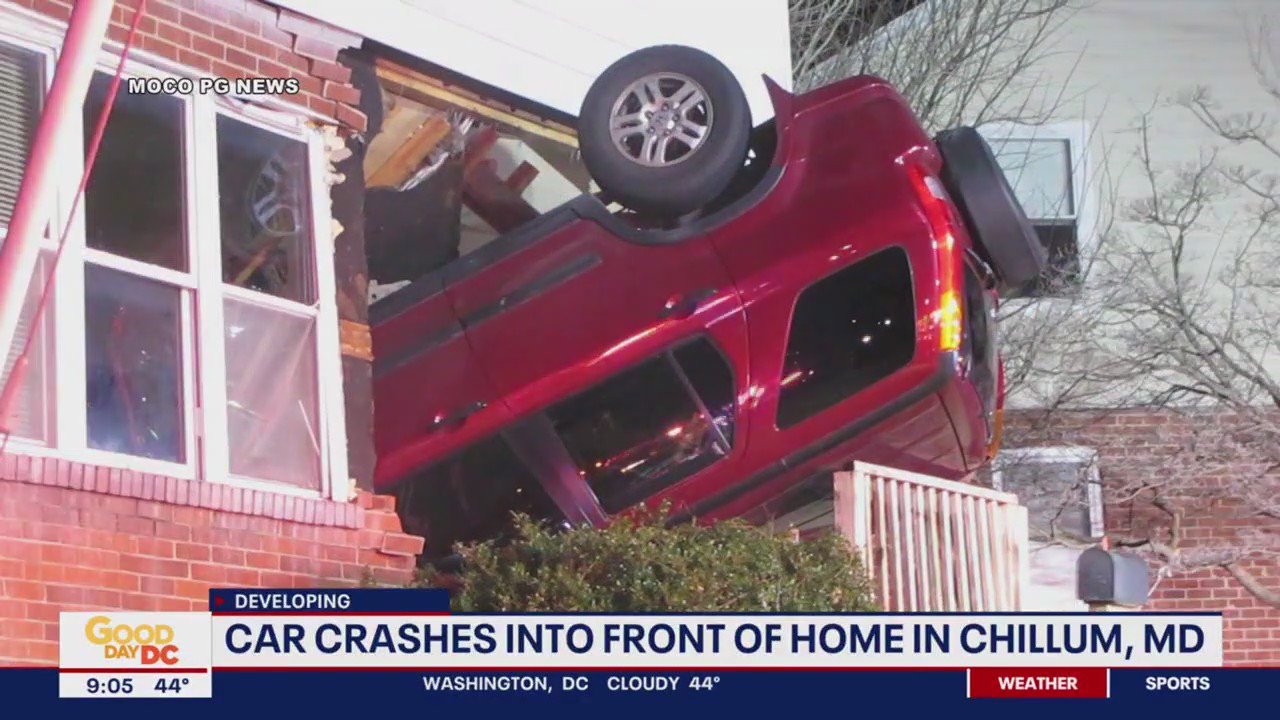 Car smashes into home in Prince George's County