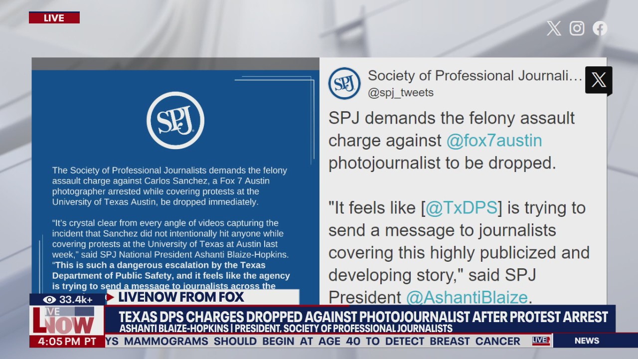 Texas DPS drops charges against FOX 7 photographer
