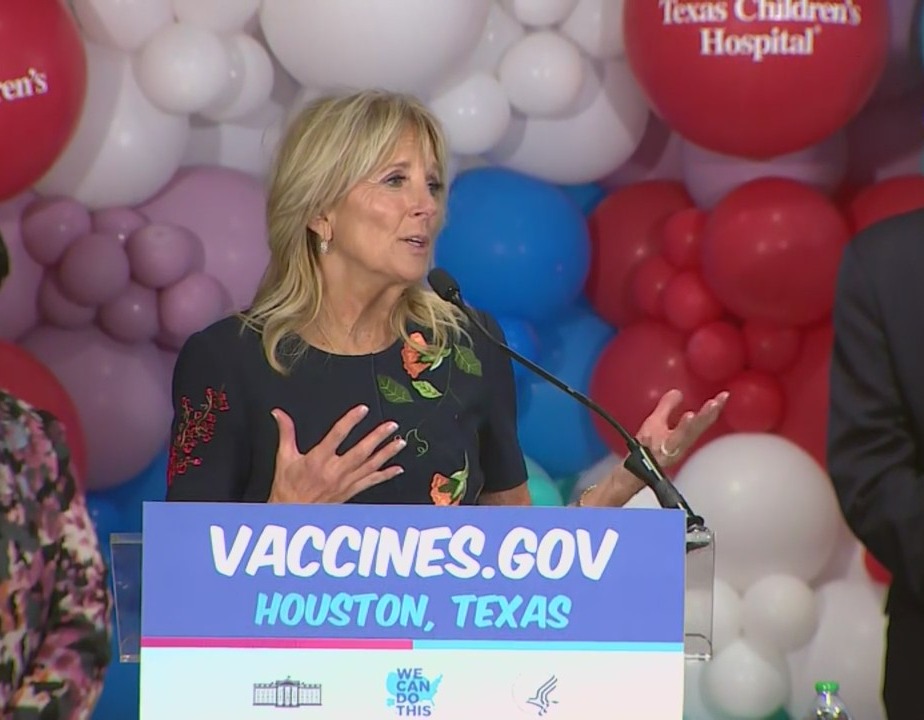 REPLAY: FLOTUS Dr. Jill Biden is at Texas Children's Hospital to encourage pediatric COVID-19 vaccines