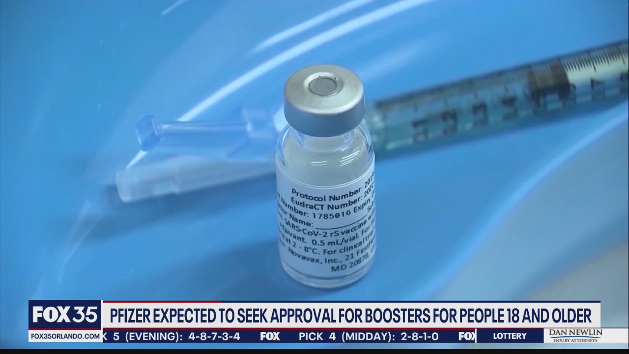 Pfizer expected to seek approval for boosters for people 18 and older
