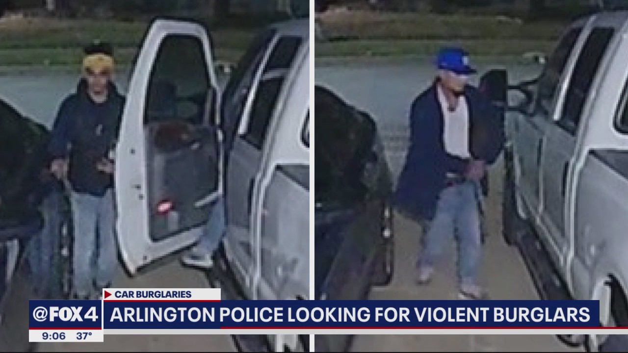 Arlington police searching for men wanted for string of vehicle burglaries