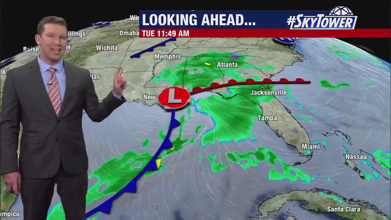 Sunday evening forecast