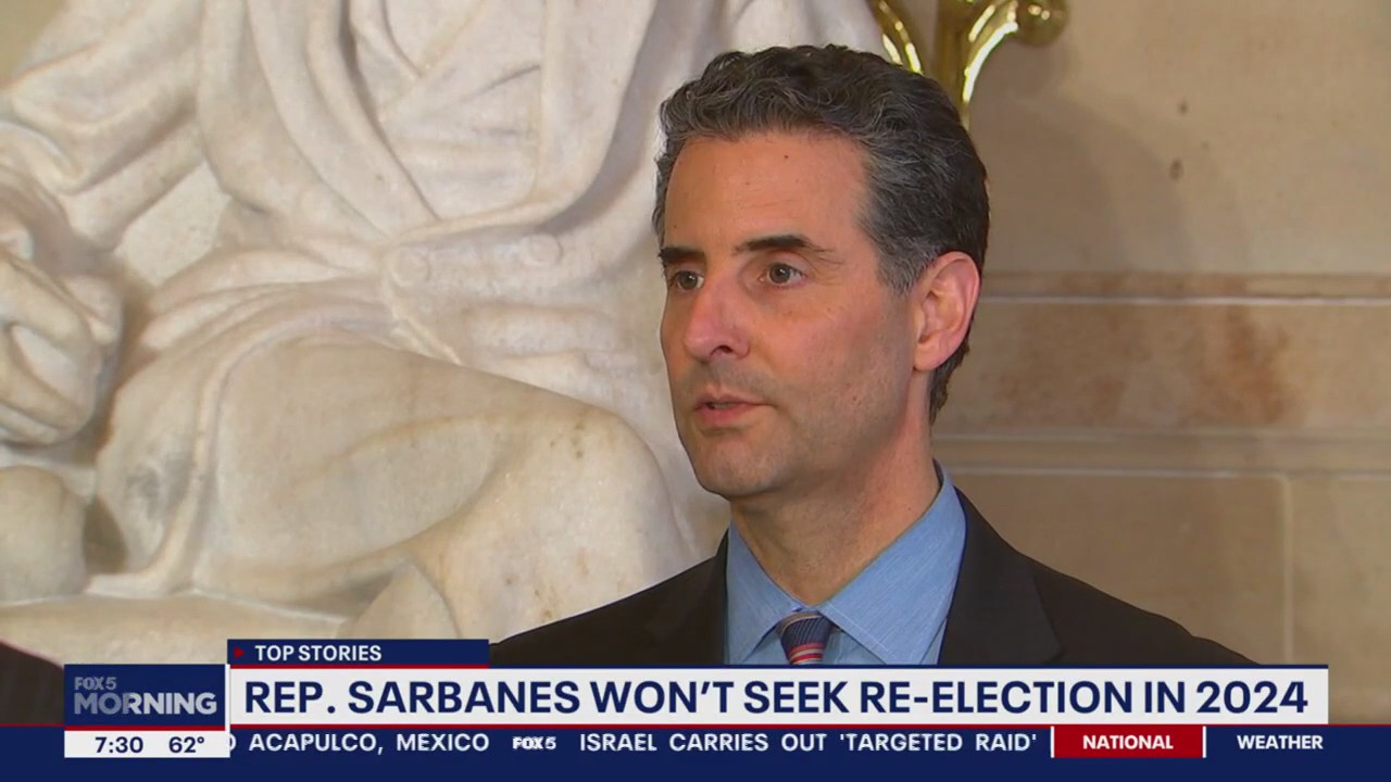 Maryland US Rep. John Sarbanes says he will not seek reelection in 2024