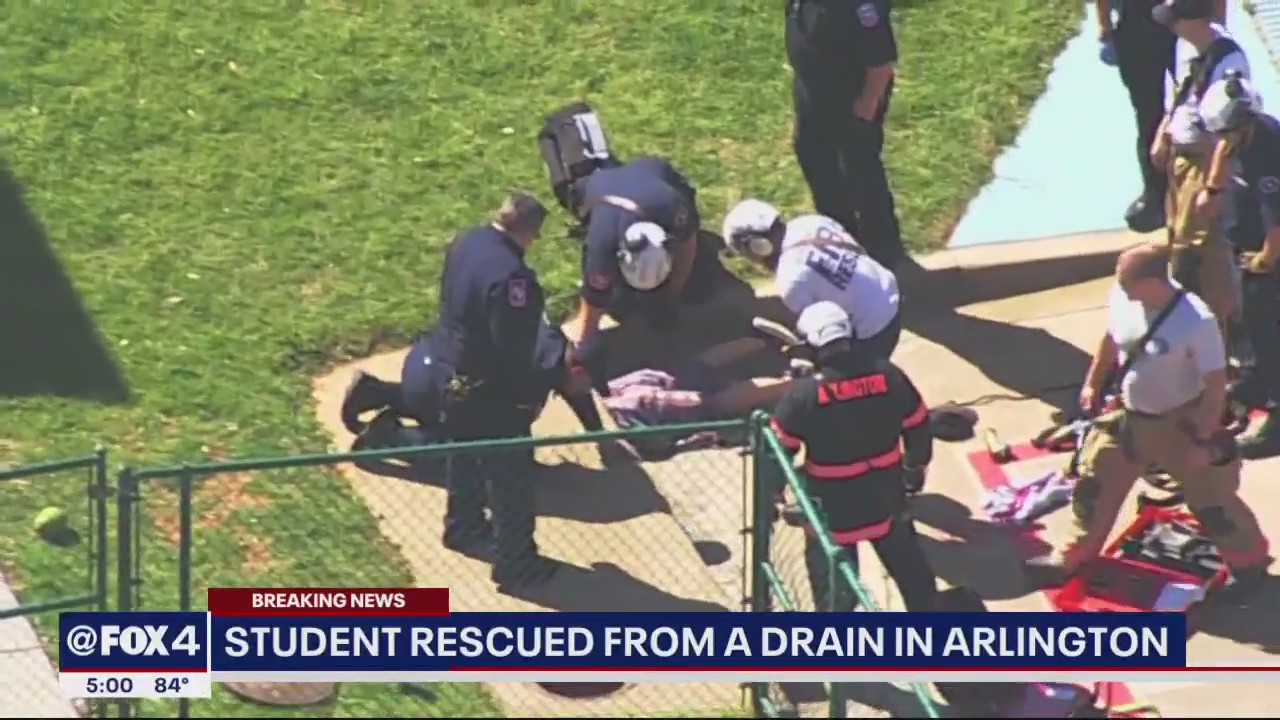 Crews rescue Arlington ISD student who fell into storm drain