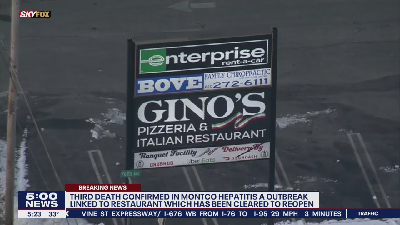 Third death confirmed in Montgomery County Hepatits A outbreak, restaurant to reopen
