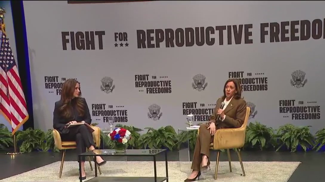 V.P. Harris in San Jose, speaking out on reproductive rights
