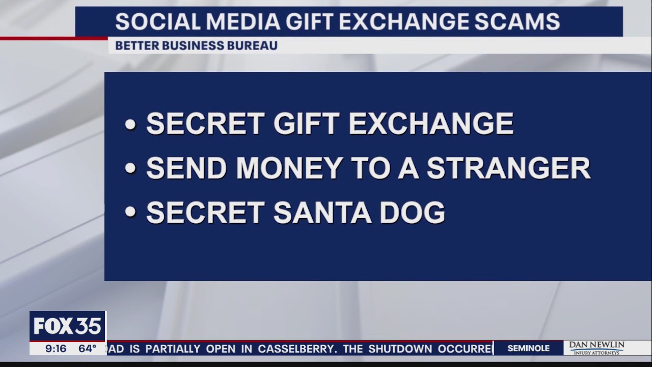 Social media gift exchange scams