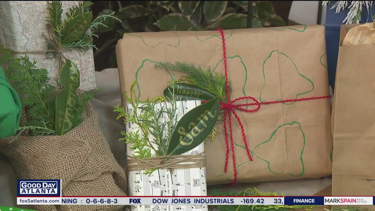 Garden-inspired gift wrap for the holidays