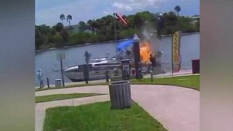 Four people hurt in boat explosion