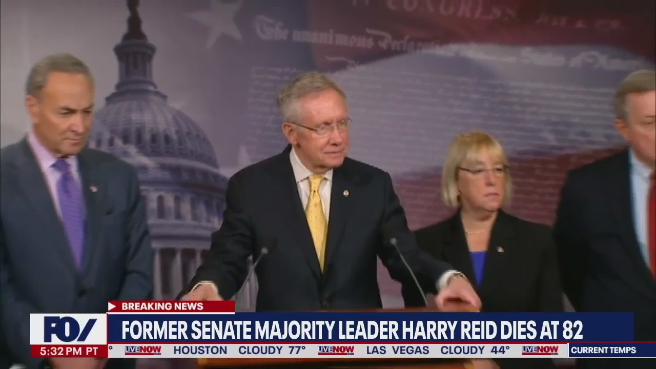 Former Senate Majority Leader Harry Reid dies at age 82