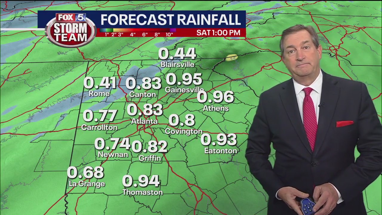 Friday evening weather forecast