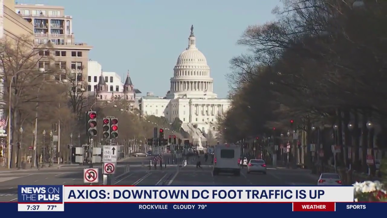 Downtown DC foot traffic is up