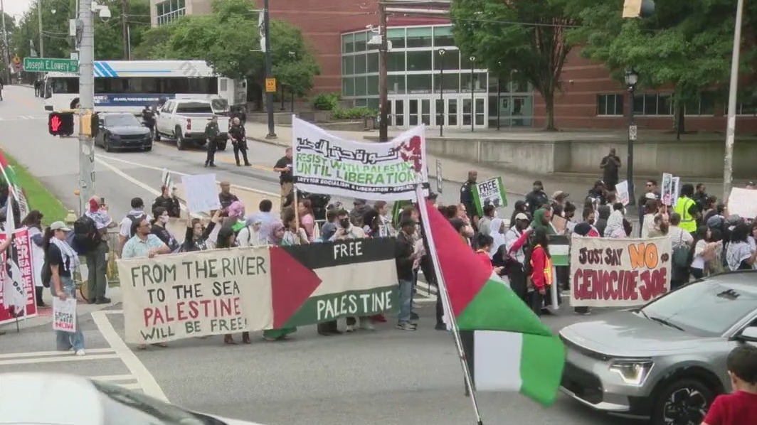 Pro-Palestine protest during Morehouse graduation