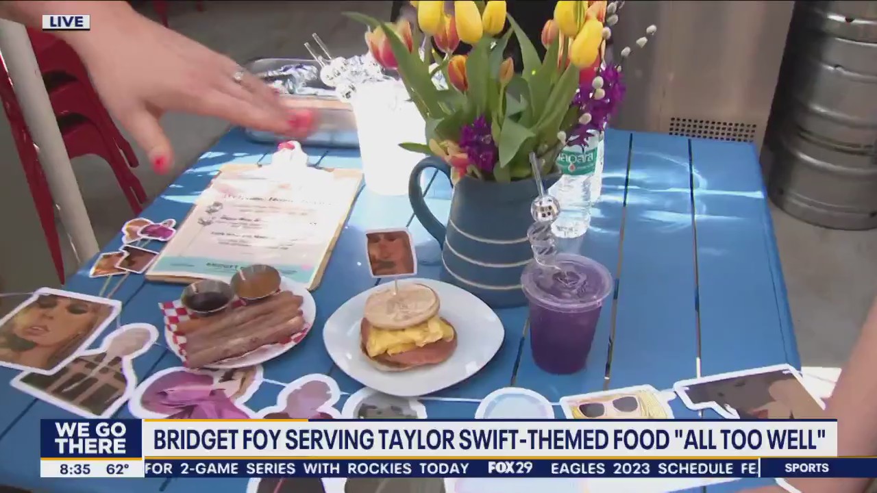 Bridget Foy serving Taylor Swift themed food for concert weekend
