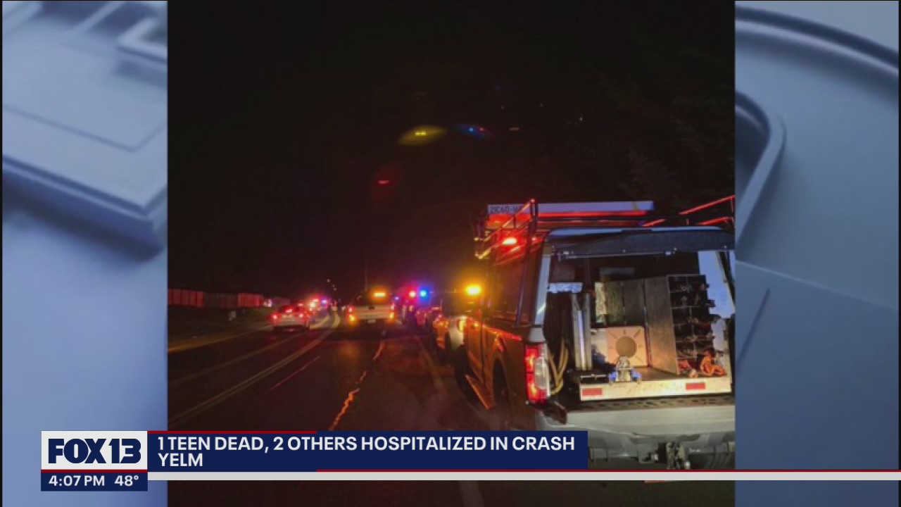 1 teen dead, 2 others hospitalized in Yelm crash