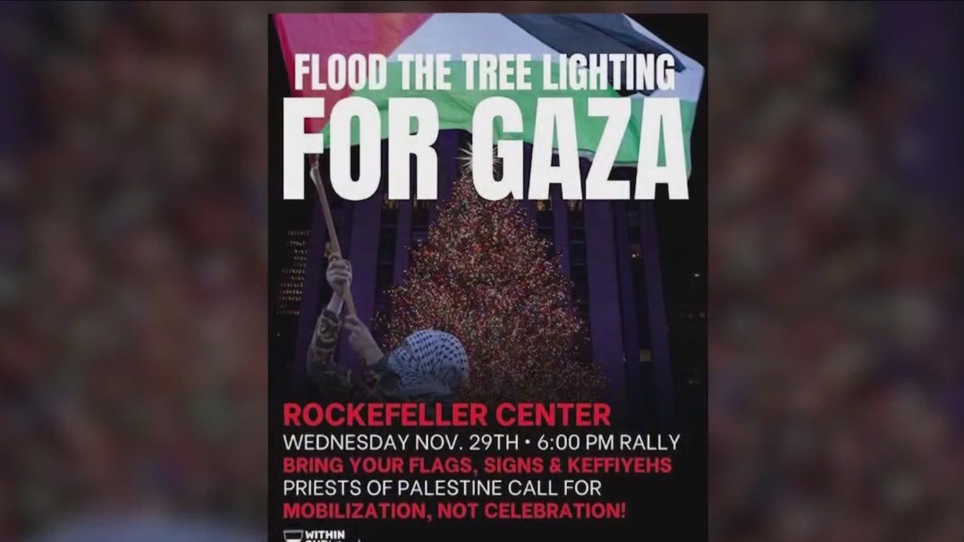Pro-Palestinian rally to 'flood' tree lighting