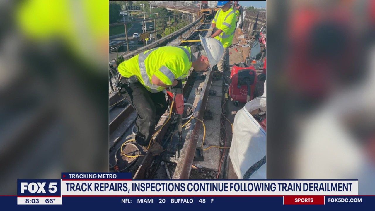 Metro delays persist Monday following derailment as track repairs, brake inspections continue