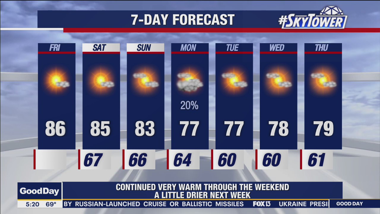 Friday morning forecast