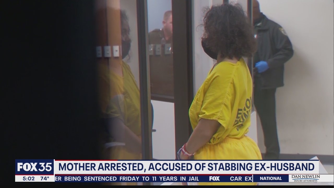 Mother arrested, accused of stabbing ex-husband