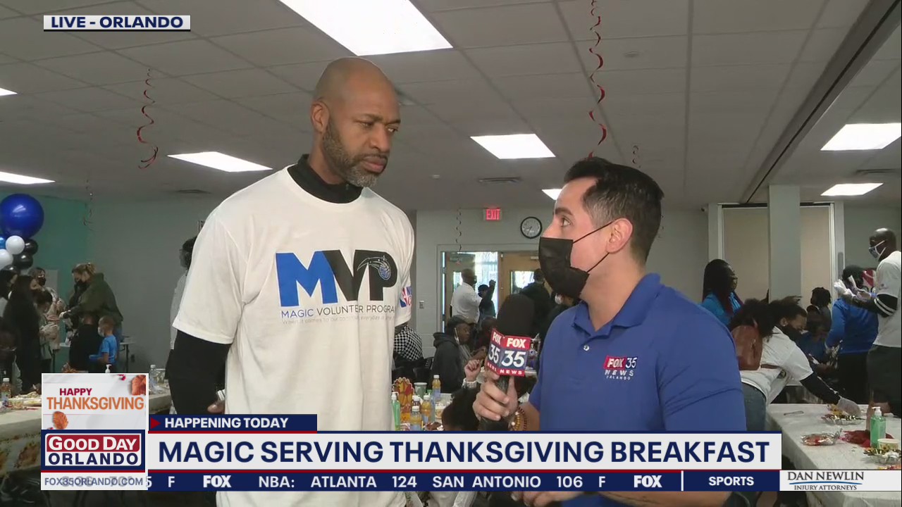 Orlando Magic serving Thanksgiving breakfast