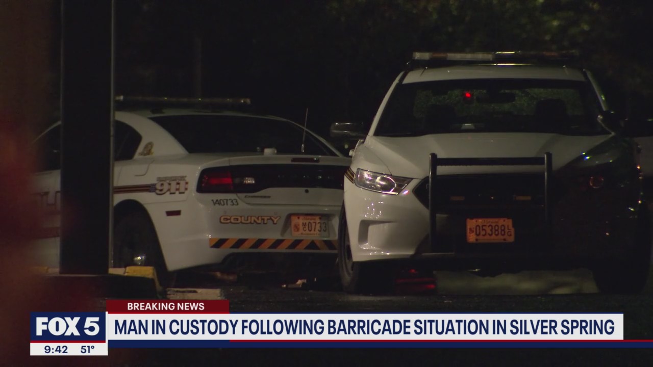 Armed man in custody following barricade inside Silver Spring apartment; shelter in place lifted