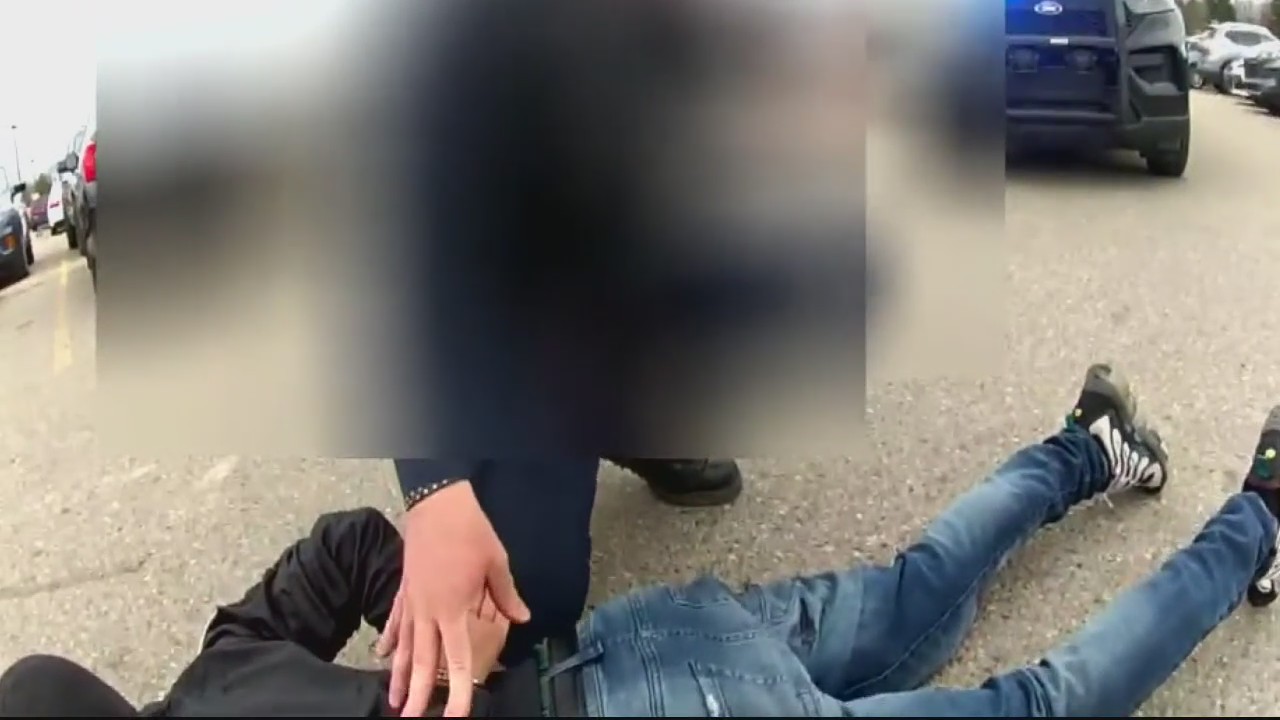 Video released by police after officer-involved shooting of suspect in East Lansing Meijer parking lot