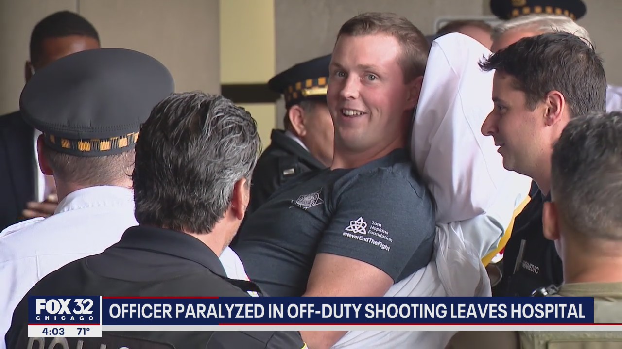 Chicago Police Officer Danny Golden released from hospital after being shot, paralyzed