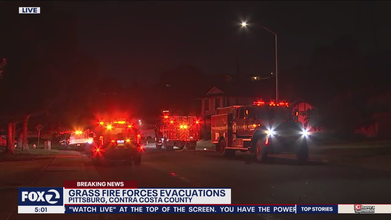 Grass fire is causing evacuations Pittsburg