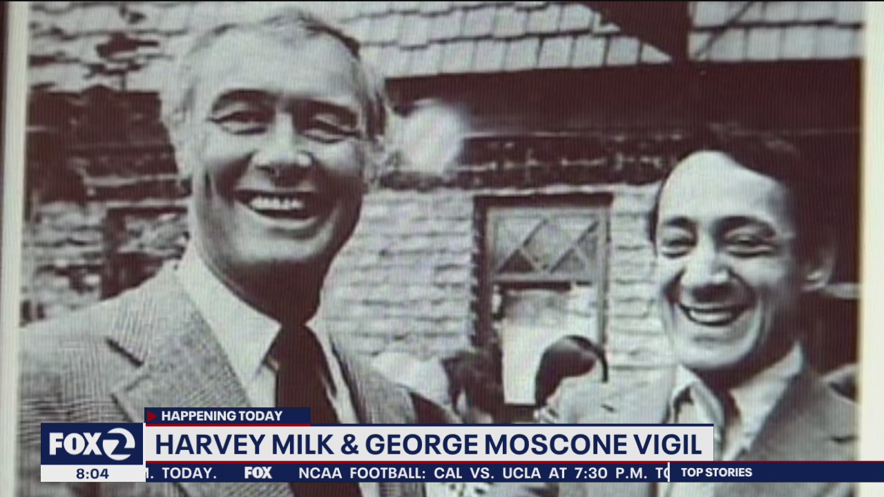 Harvey Milk and George Moscone vigil in San Francisco