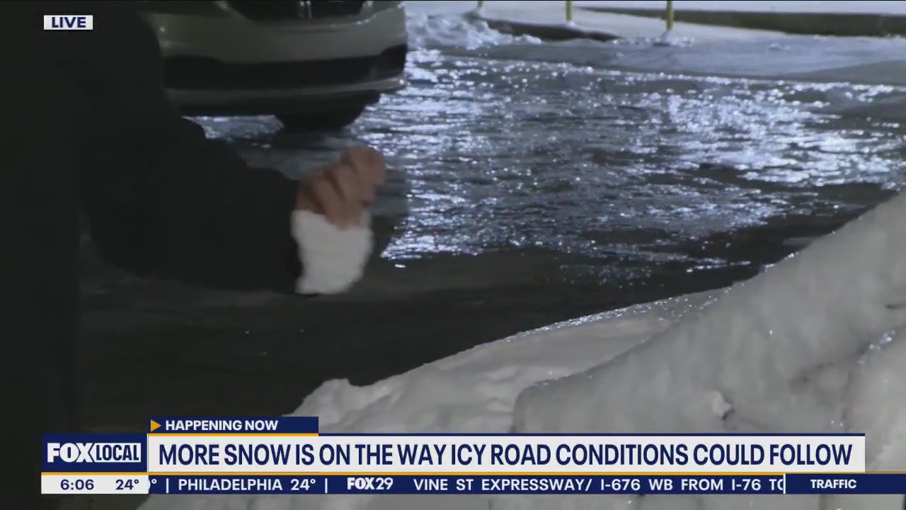 Drivers urged to watch for icy road conditions ahead of more snow