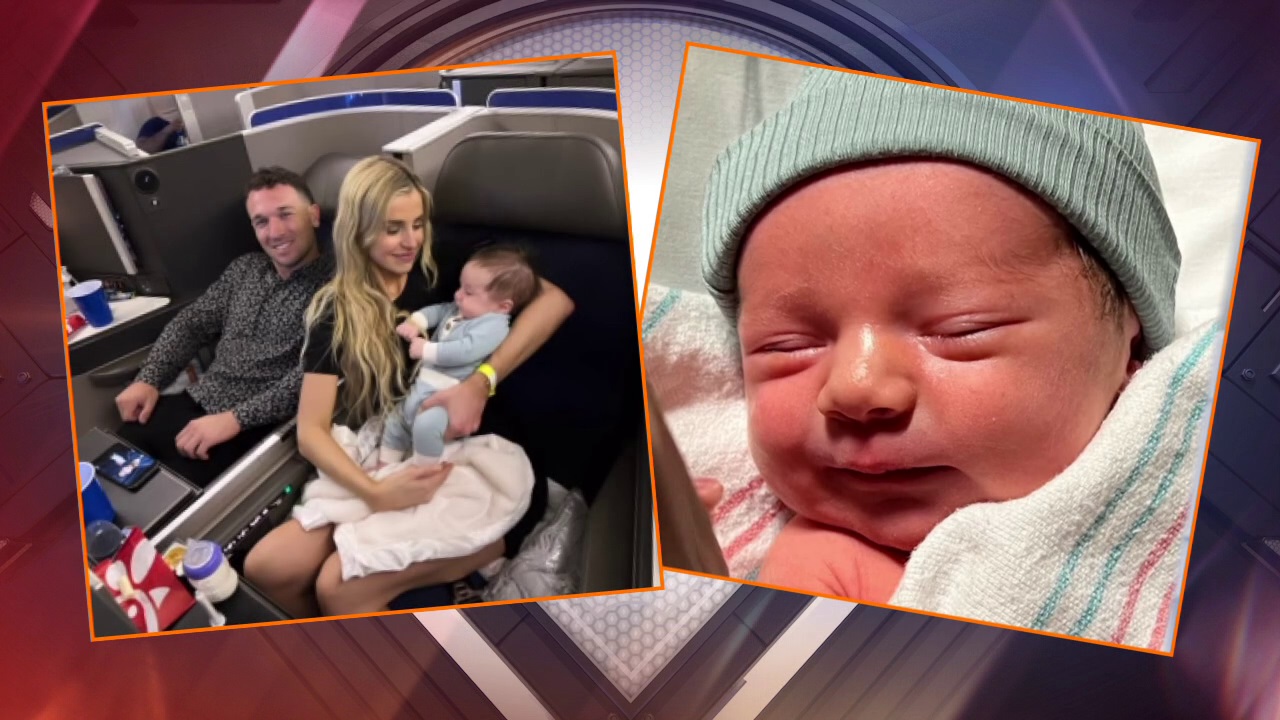 Alex Bregman's wife, Reagan, celebrates Astros' Game 4 win