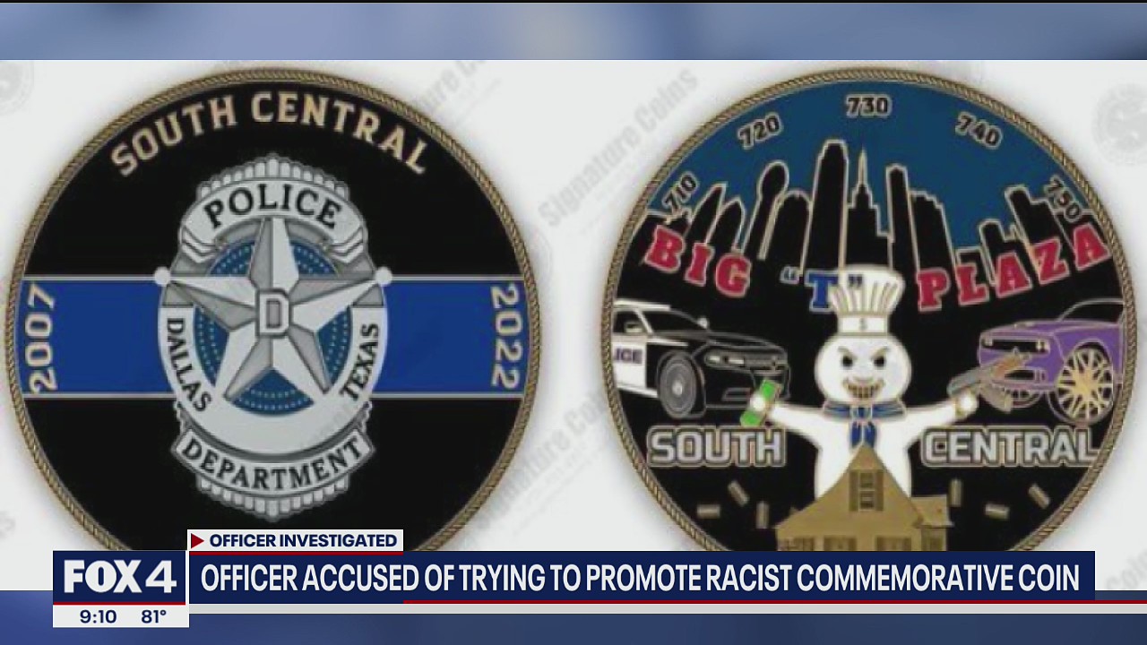 Dallas Police Department investigating 'racist' challenge coin rendering