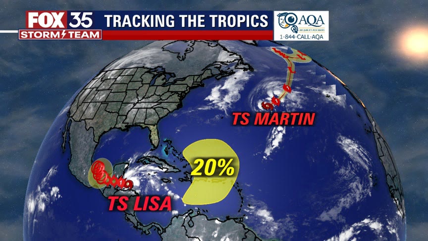 Today's tropical weather forecast: Tropical Storm Martin to become hurricane