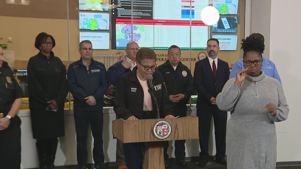Mayor Bass gives update on historic storm