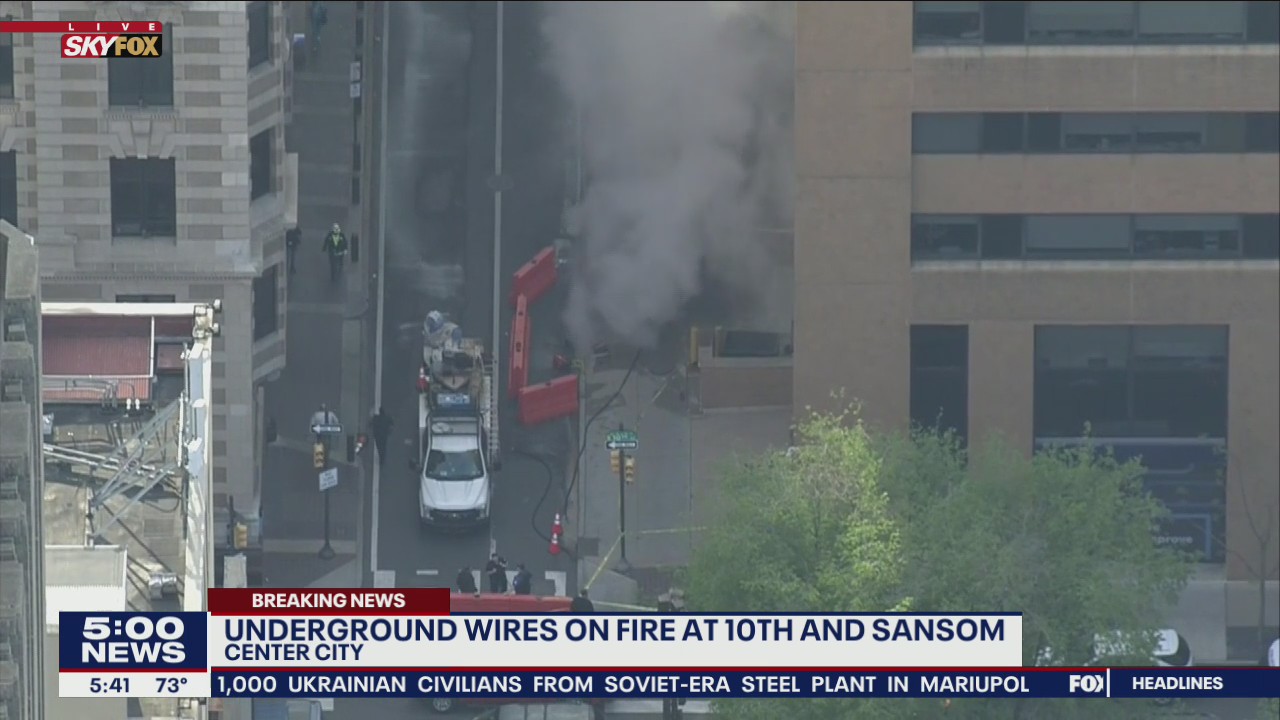 Firefighters battling underground electrical fire in Center City