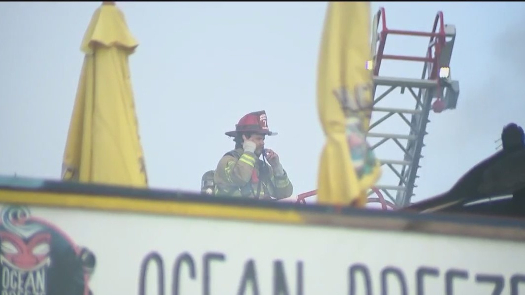Fire rips through Ocean Breeze restaurant