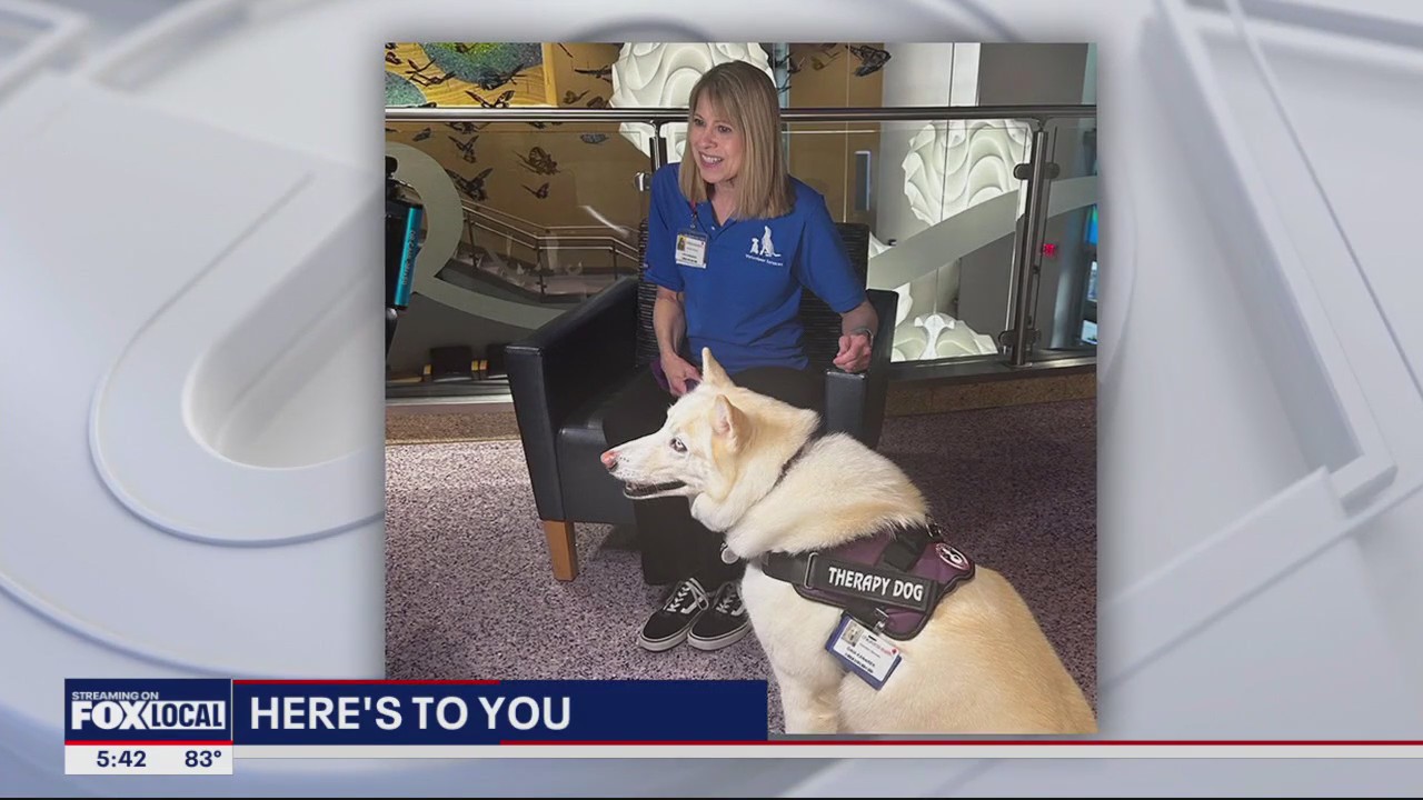 Therapy dog Gaia volunteers at Children’s Health