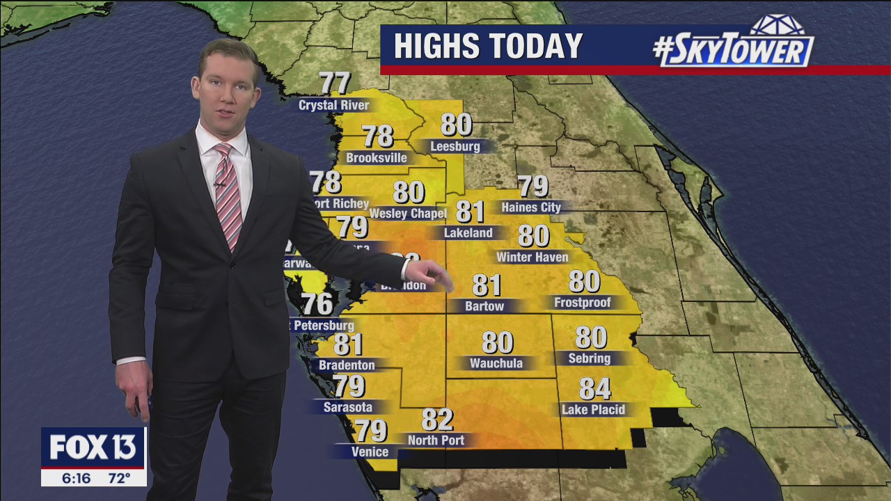 Sunday evening forecast