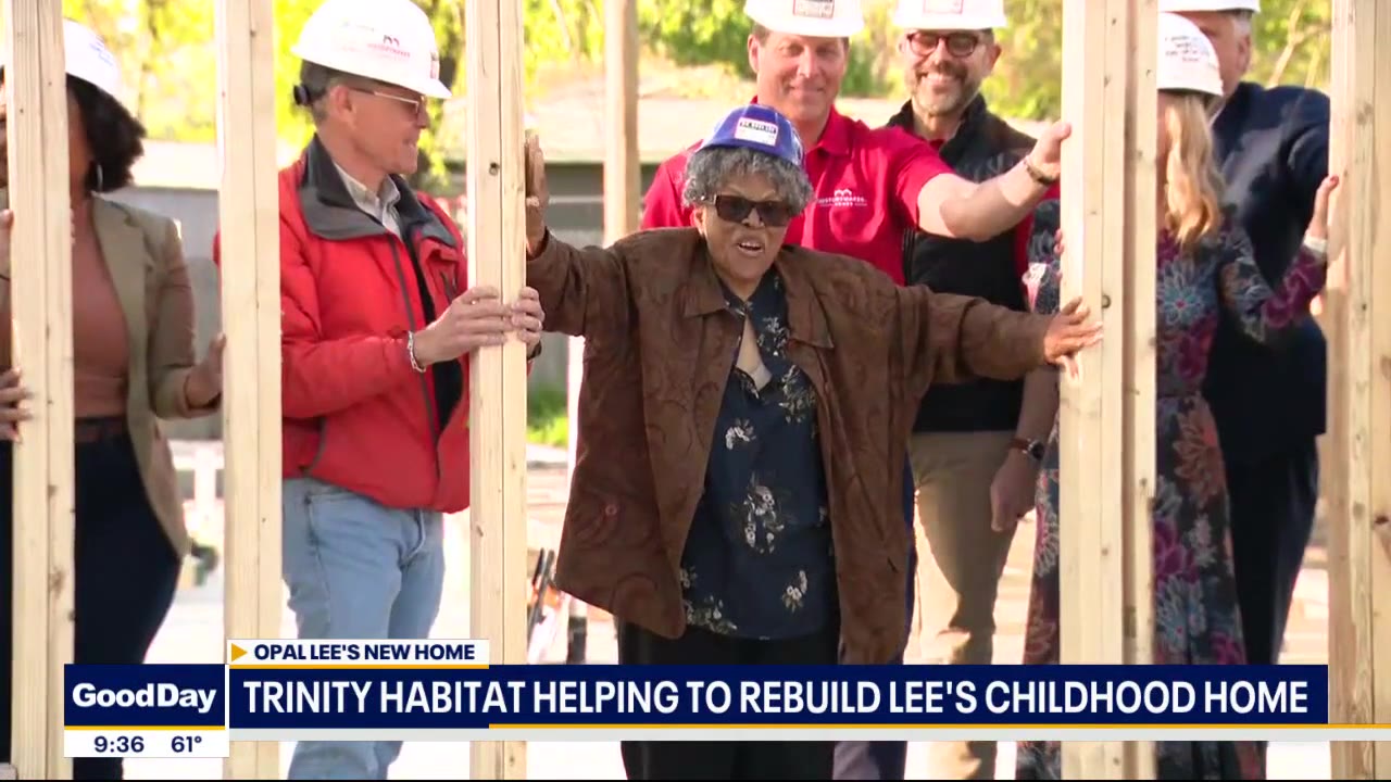 Volunteers rebuilding Opal Lee's childhood home
