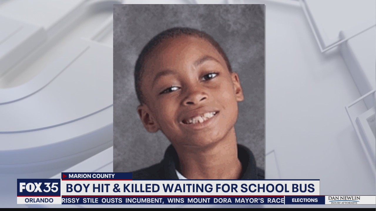 Boy, 10, killed while waiting at bus stop, officials say