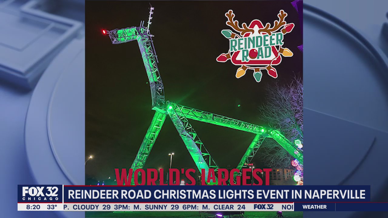 World's Largest Reindeer attraction displayed in Naperville off I-88