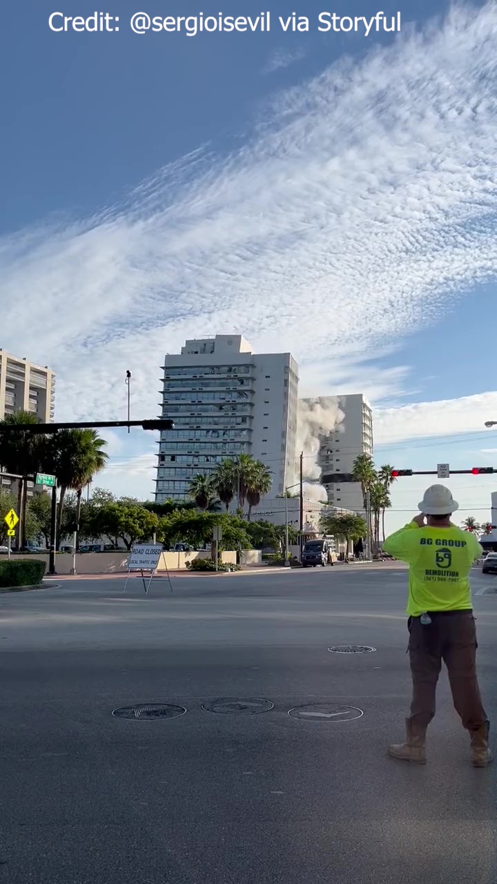 Miami Beach hotel implosion
