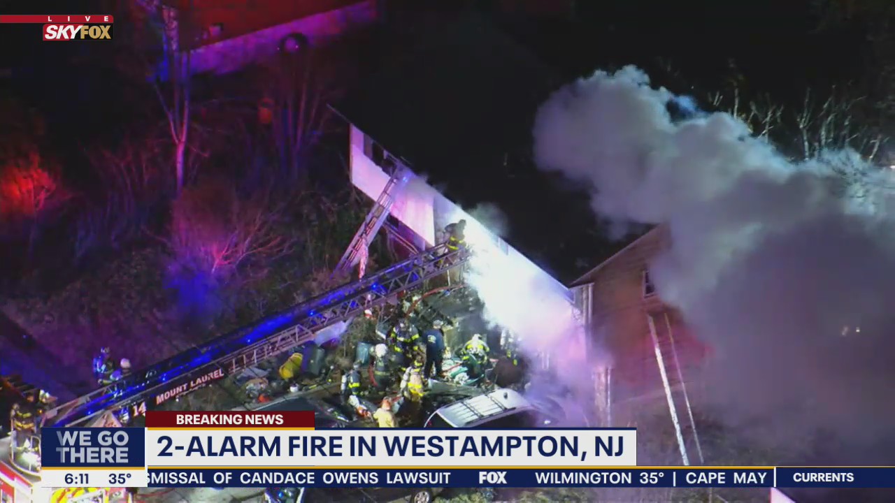 Firefighters respond to 2-alarm fire in Westampton