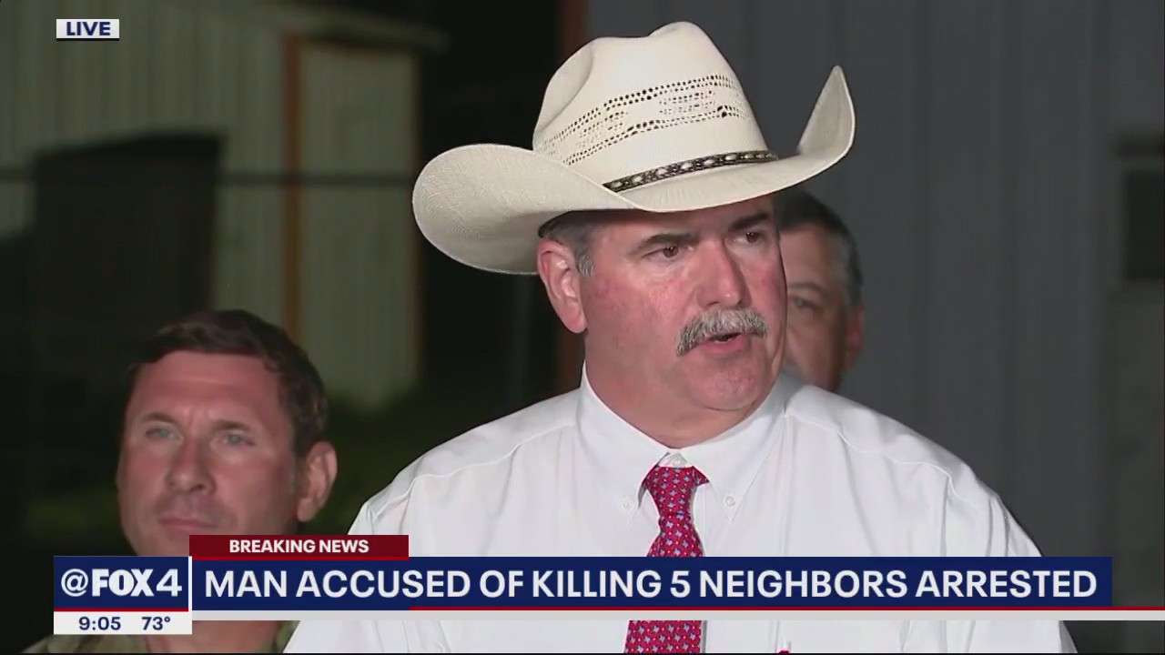 Press Conference: Texas man accused of killing 5 people captured