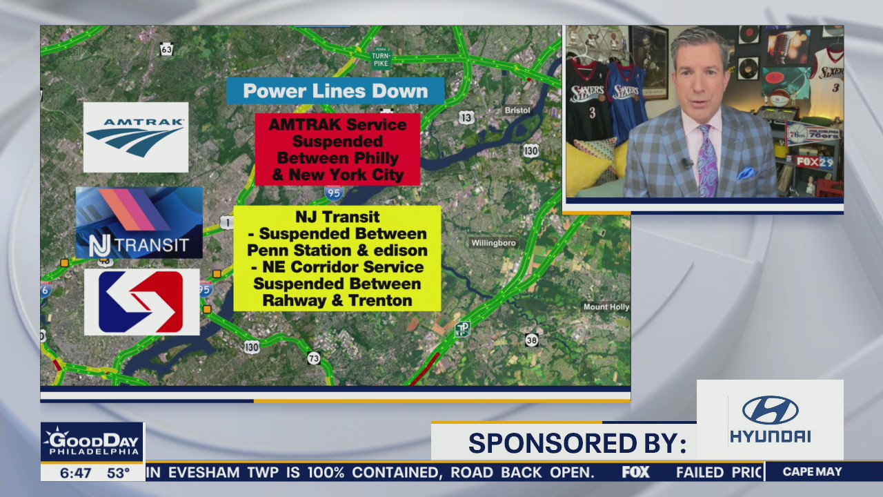 AMTRAK, NJ Transit service between Philadelphia and NY suspended