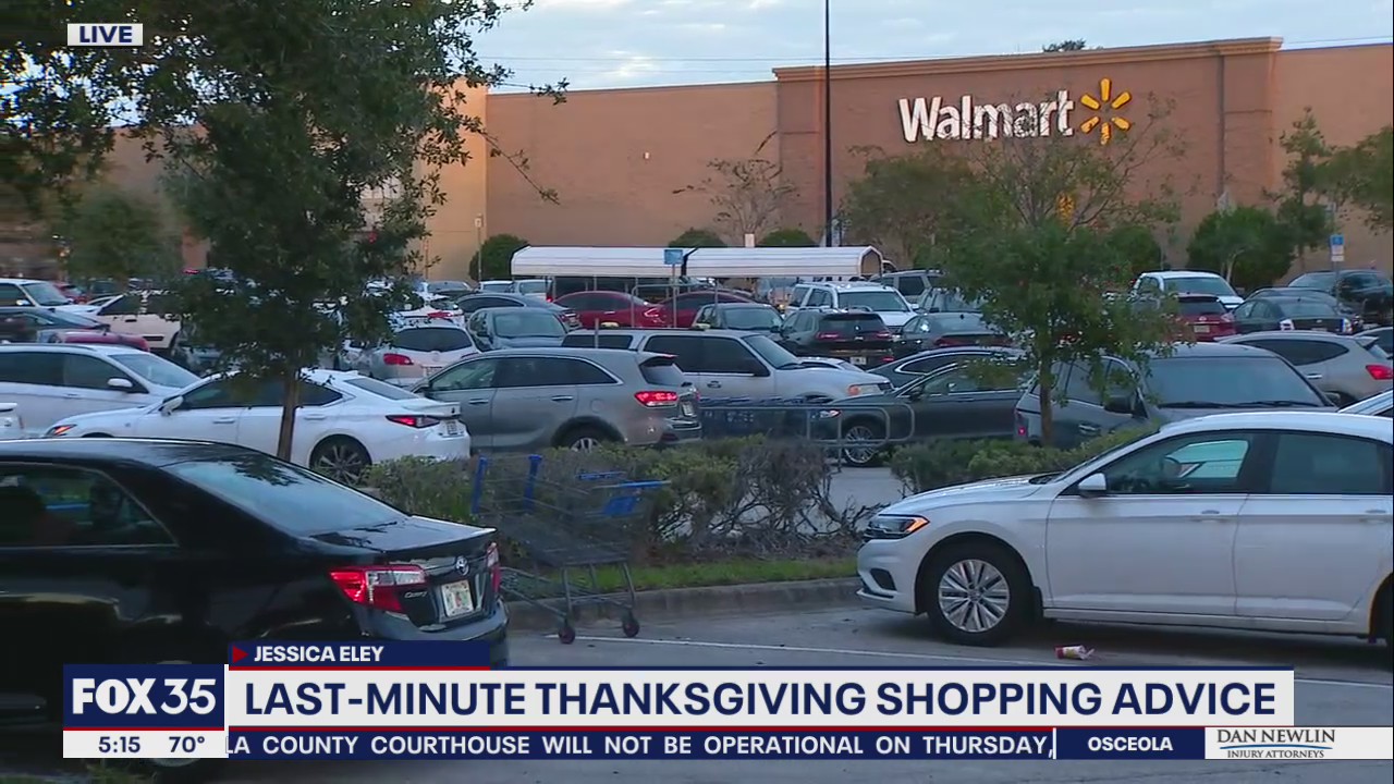 Stores busy with last-minute Thanksgiving shopping