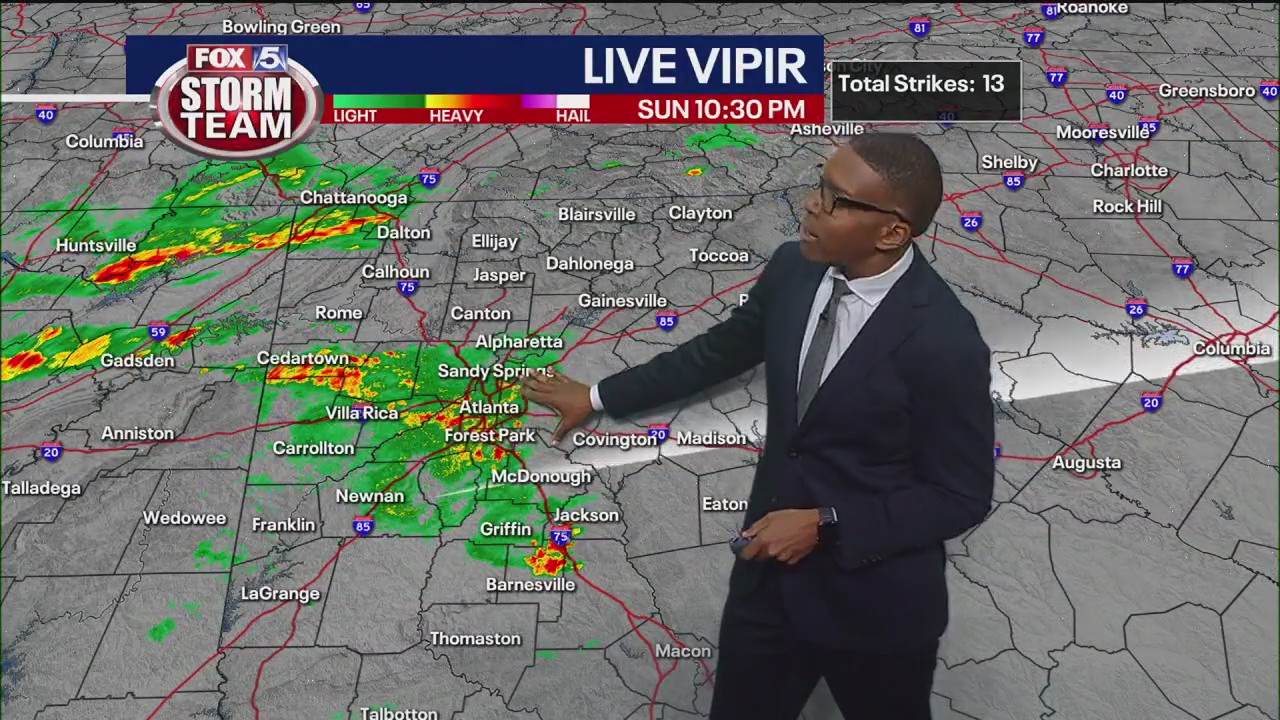 Sunday evening forecast update