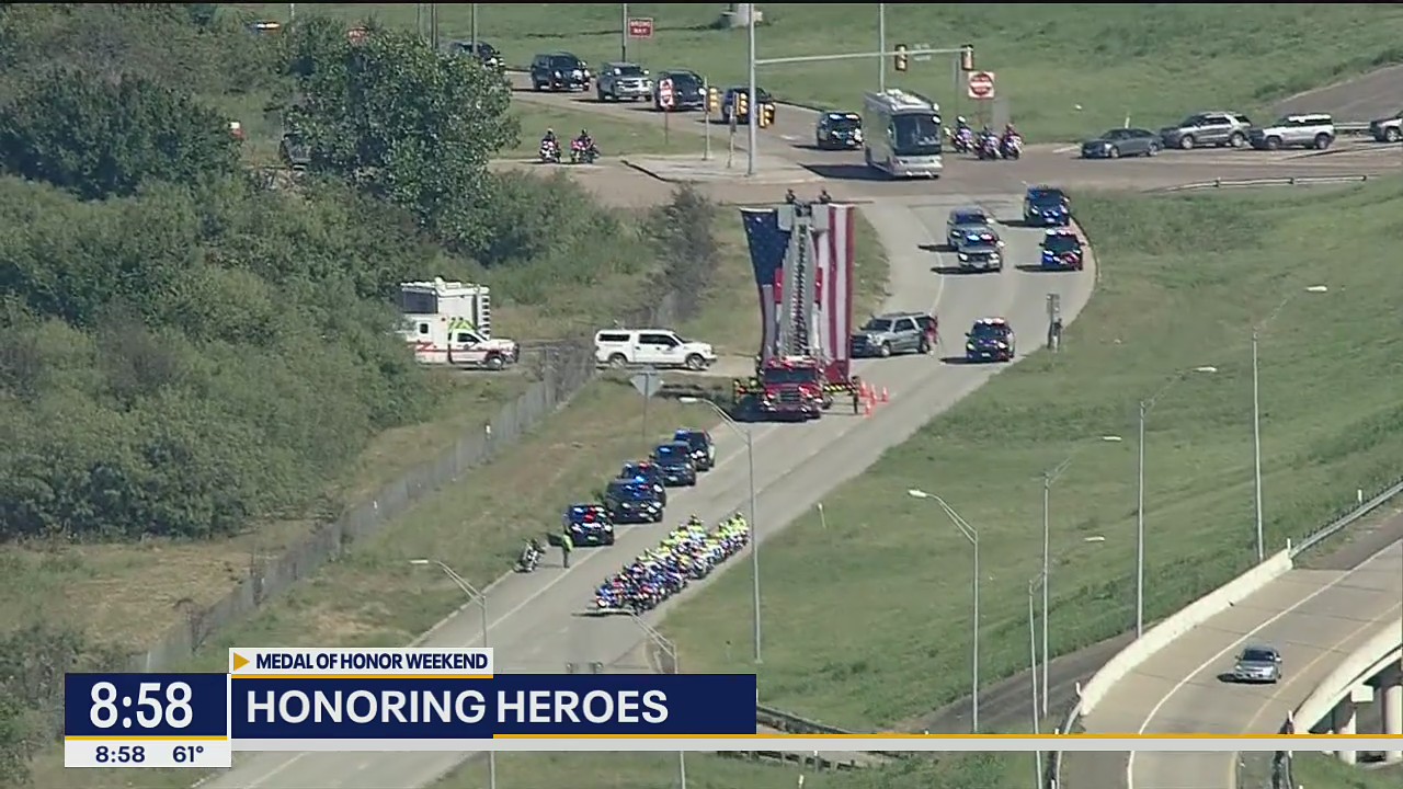 Medal of Honor recipients honored with motorcade